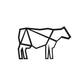 Black cow cattle pictogram
