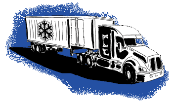 Blue ice truck illustration
