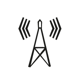 Black antenna gateway icon