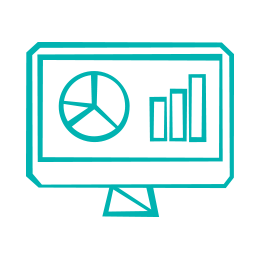 Blue desktop dashboard icon