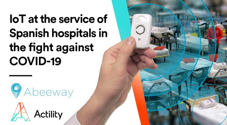 Image banner saying "IoT at the service of Spanish hospital in the fight against covid-19"