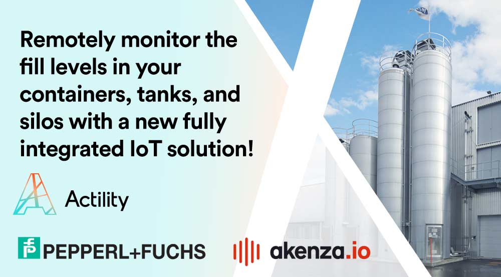 New IoT solution for Level Monitoring released by Pepperl+Fuchs, Akenza.io and Actility