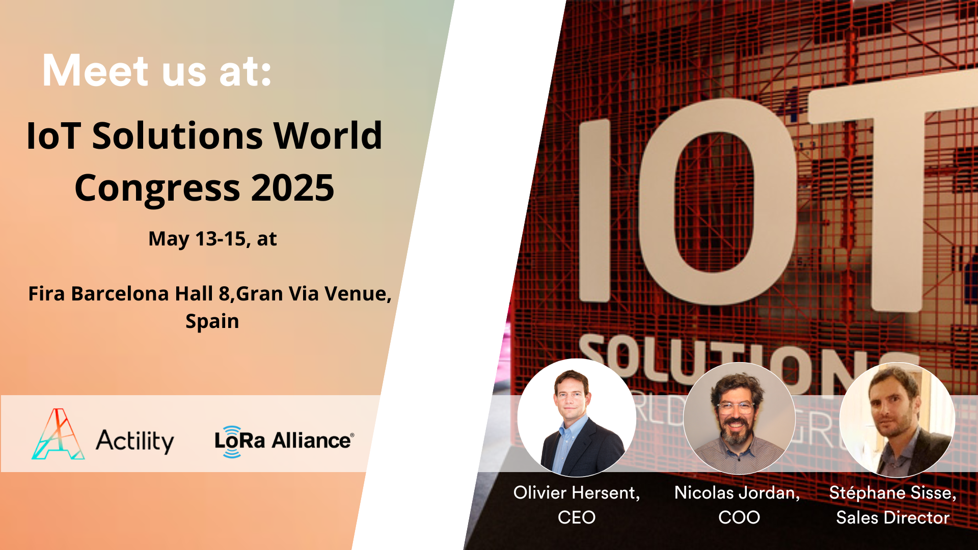 Join Actility at IoT Solutions World Congress 2025 !